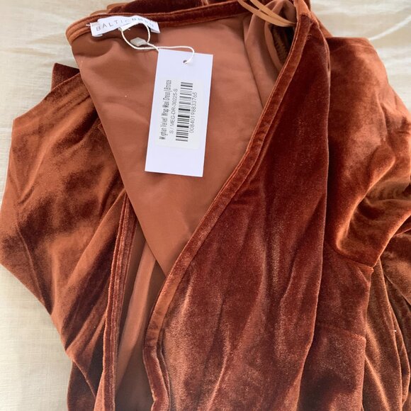 Baltic Born Meghan Velvet Wrap Maxi Dress | Bronze Size SS - Picture 7 of 7